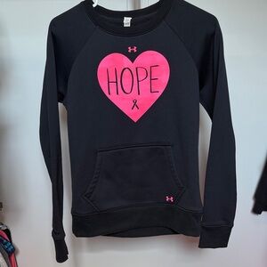 Under Armour Women's Black Sweater with Pink Heart